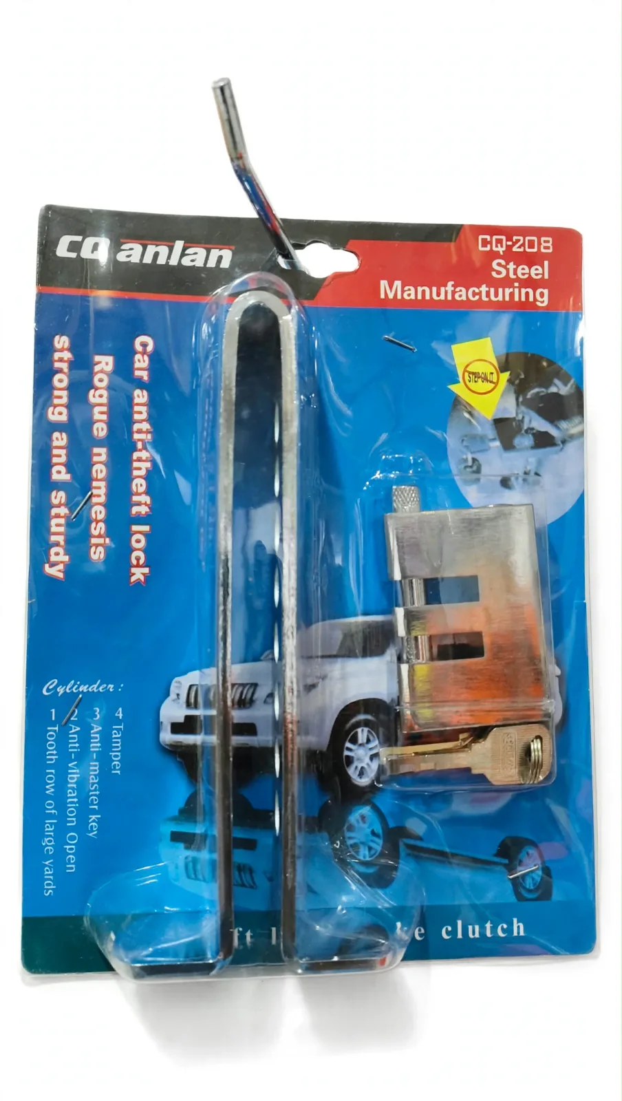 Steel Car Anti-Theft Lock Brake Clutch Pedal Lock Strong and Sturdy Anti-Theft Device for Cars