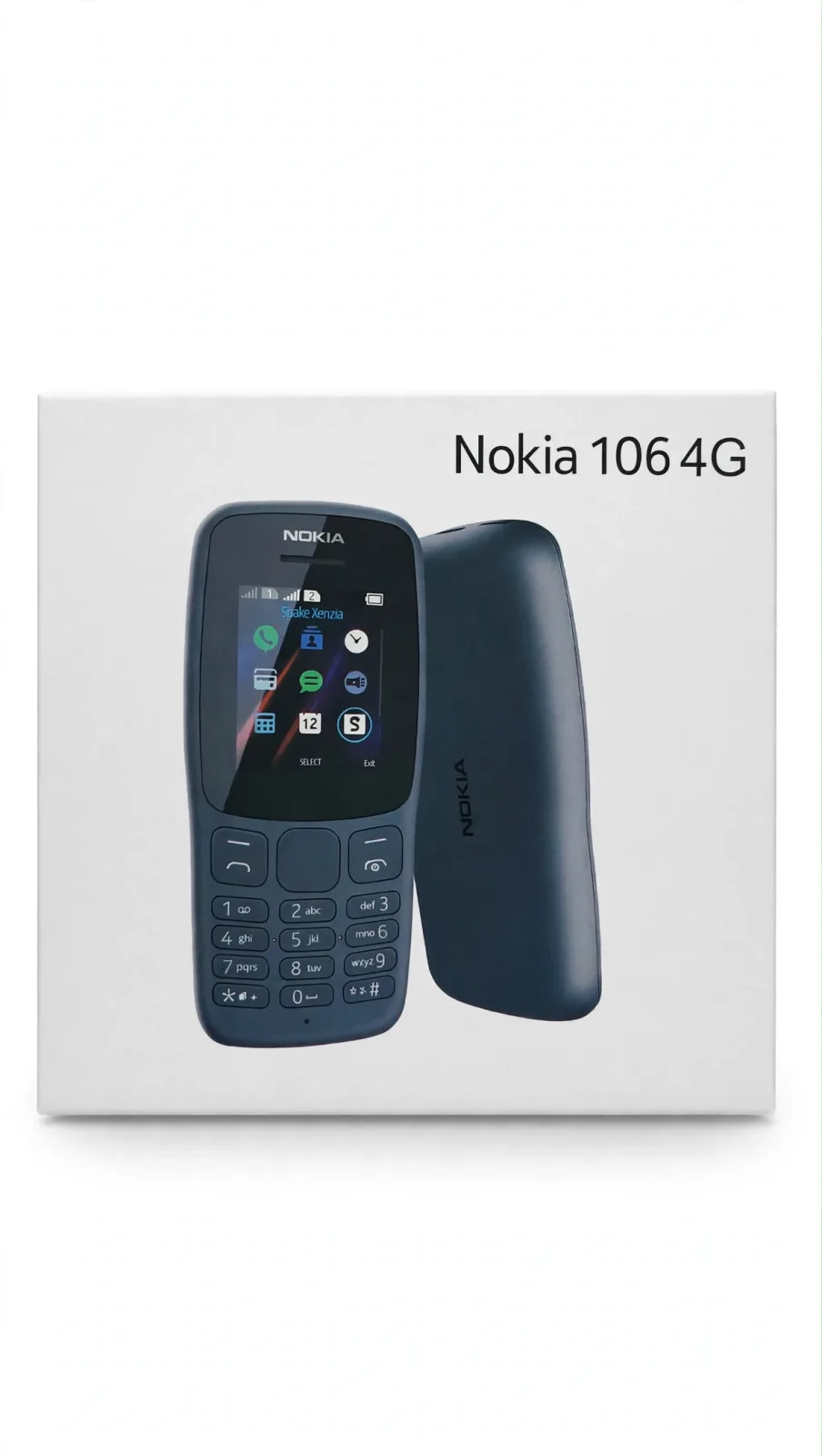 Nokia 106 4G Dual SIM Feature Phone with Long Battery Life, Original Kabambe Katululu kaduda Strong Signal Reception, Durable Build Quality, Bright Display Screen, Loud Speaker, Classic Keypad Design Reliable GSM Mobile Phone for Calls, SMS